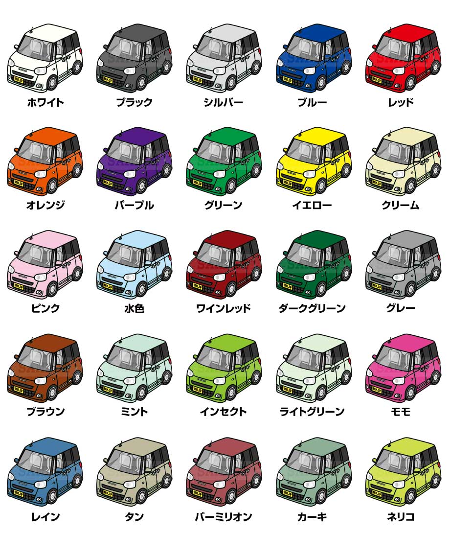 MKJP イラストA5 フレーム付き ダイハツ ムーヴ キャンバス LA850S