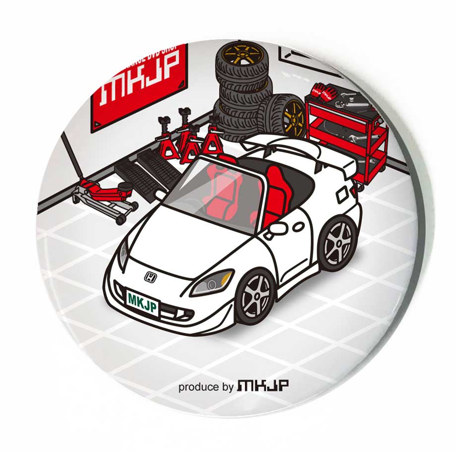 缶バッジ キーホルダー 丸型 31mm 54mm 車 車好き S2000 タイプS AP2