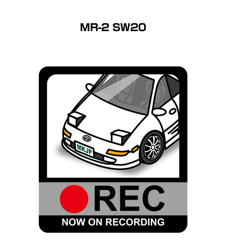 MKJP ドラレコステッカー 2枚入り トヨタ MR-2 SW20 ゆうメール送料