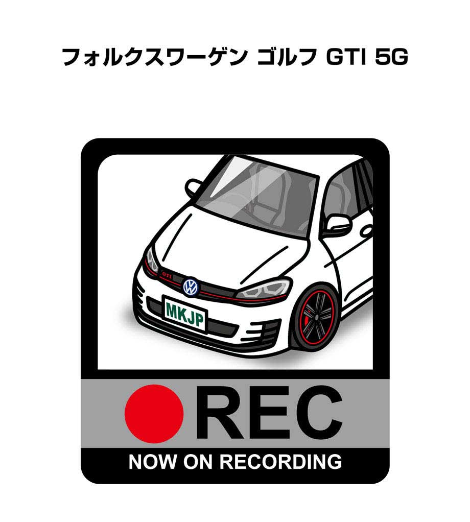 MKJP ドラレコステッカー 2枚入り 外車 フォルクスワーゲン ゴルフ GTI