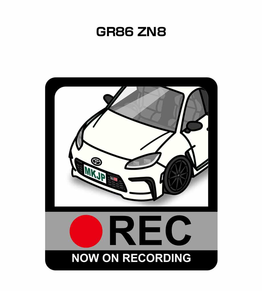 MKJP ドラレコステッカー 2枚入り トヨタ GR86 ZN8 ゆうメール送料無料