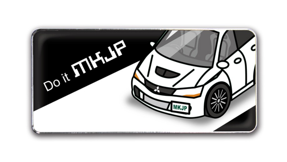 MKJP 車種別エンブレム 2個入り H25mm×W55mm ミツビシ ランエボ9 CT9A
