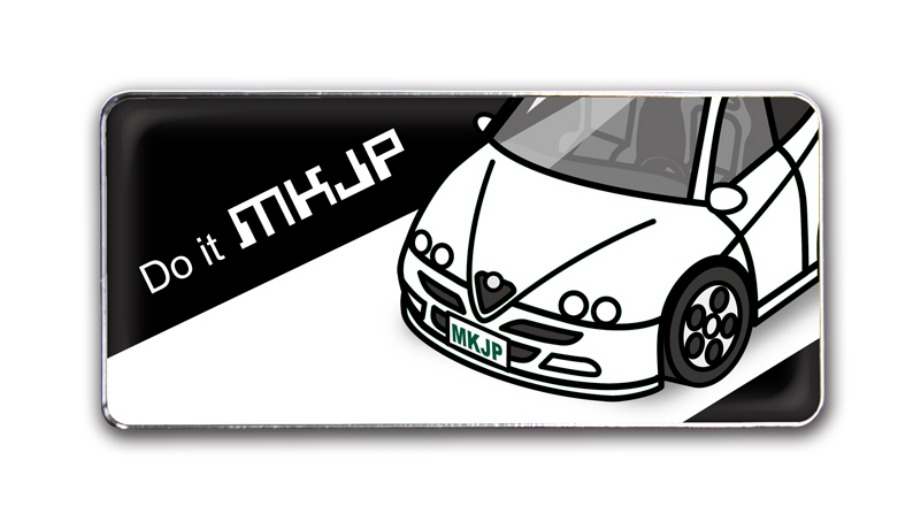 MKJP 車種別エンブレム 2個入り H25mm×W55mm 外車 アルファロメオ GTV 