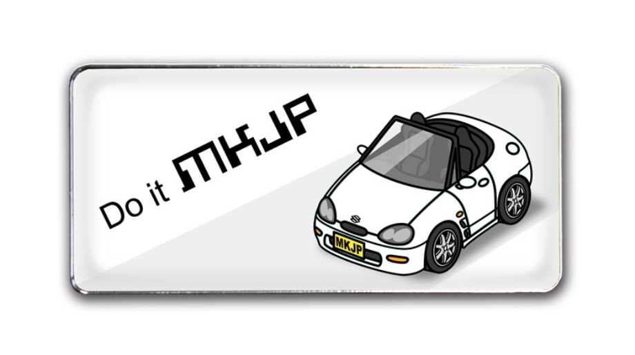 MKJP 車種別エンブレム 2個入り H25mm×W55mm スズキ カプチーノ EA11R