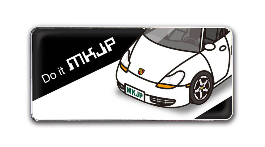 MKJP 車種別エンブレム 2個入り H25mm×W55mm 外車 ポルシェ ボクスター