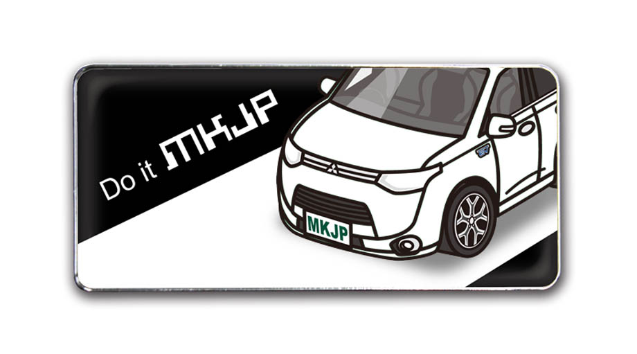 MKJP 車種別エンブレム 2個入り H25mm×W55mm ミツビシ アウトランダー