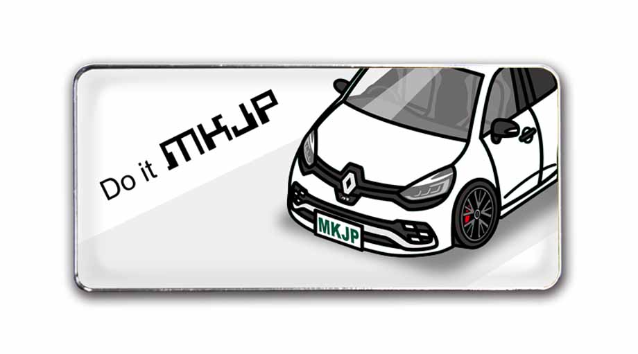 MKJP 車種別エンブレム 2個入り H25mm×W55mm 外車 ルノー ルーテシア