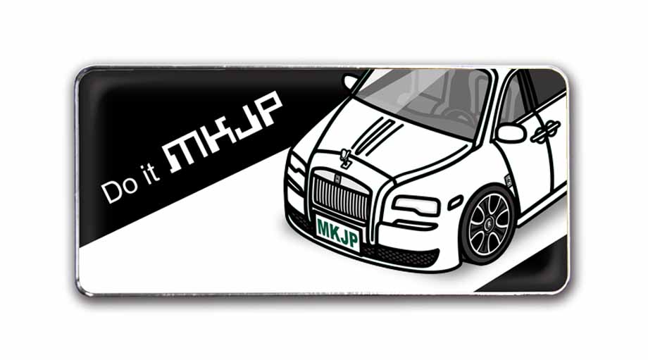 MKJP 車種別エンブレム 2個入り H25mm×W55mm 外車 ロールスロイス