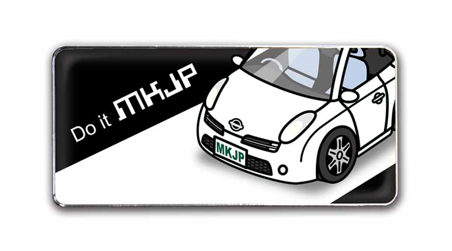 MKJP 車種別エンブレム 2個入り H25mm×W55mm ニッサン マイクラC+C K12