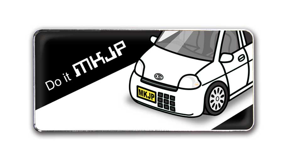 MKJP 車種別エンブレム 2個入り H25mm×W55mm ダイハツ エッセ L235S
