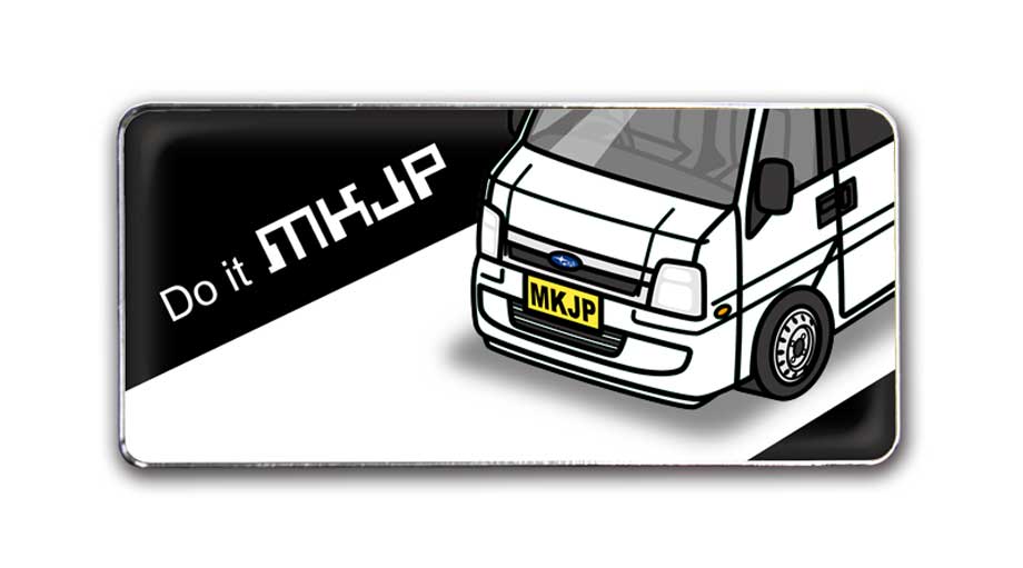 MKJP 車種別エンブレム 2個入り H25mm×W55mm スバル サンバーバン TV1
