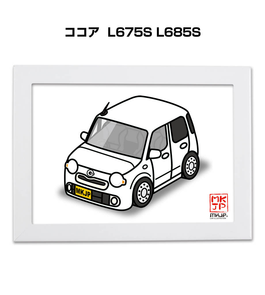 MKJP イラストA5 フレーム付き ダイハツ ココア L675S L685S ゆう 