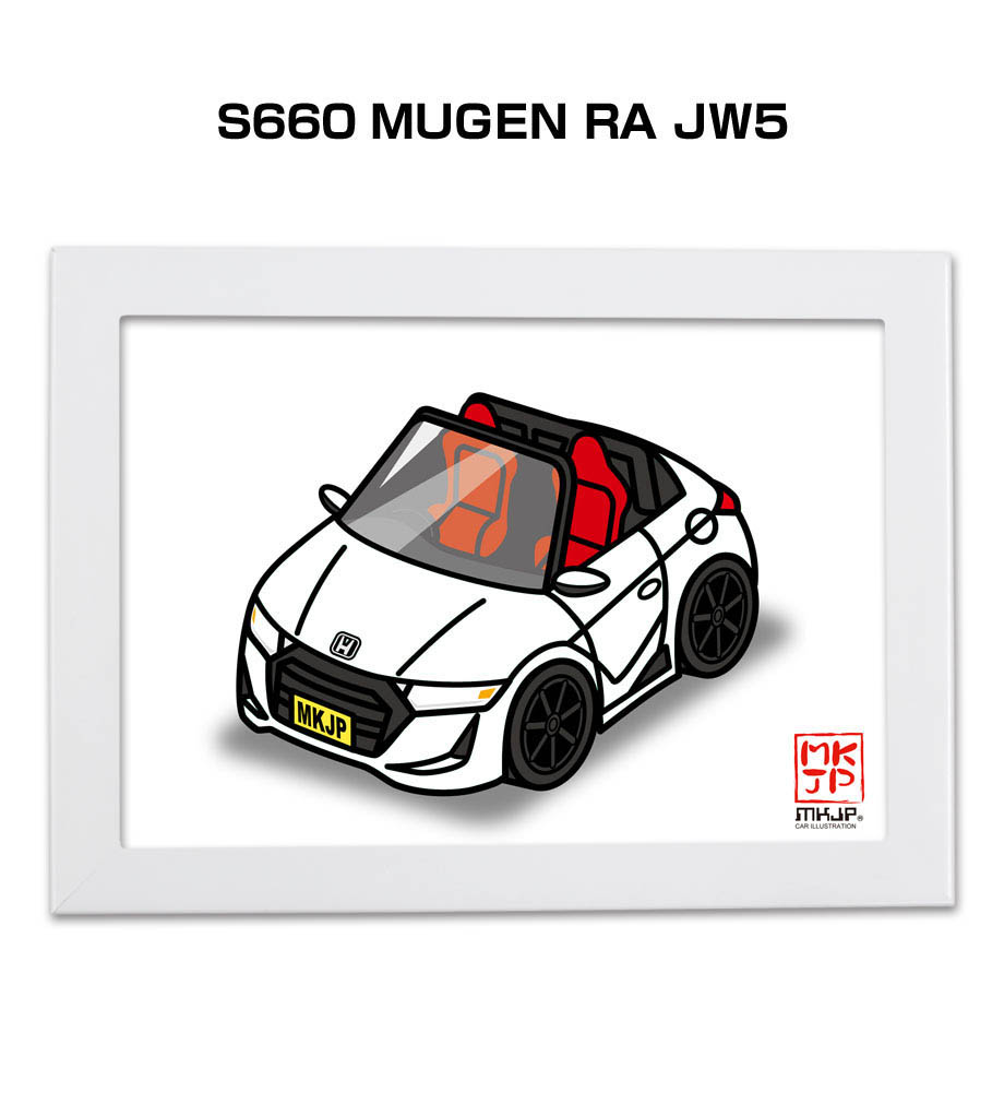 MKJP イラストA5 フレーム付き ホンダ S660 MUGEN RA JW5 ゆう