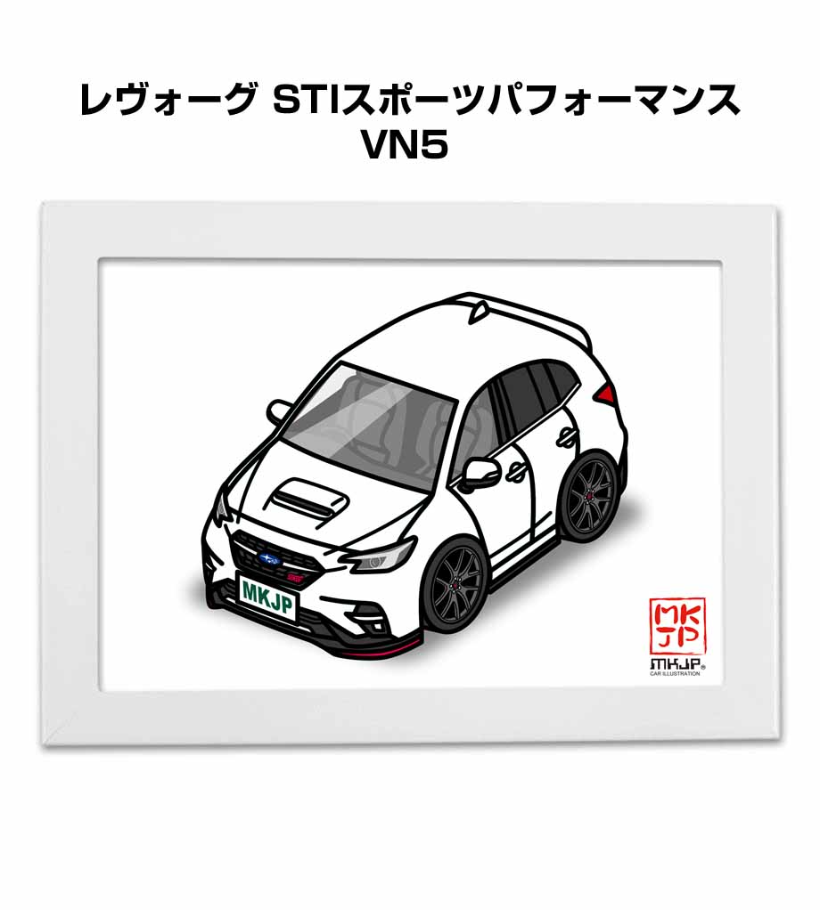 MKJP イラストA5 フレーム付き スバル レヴォーグ STIスポーツ