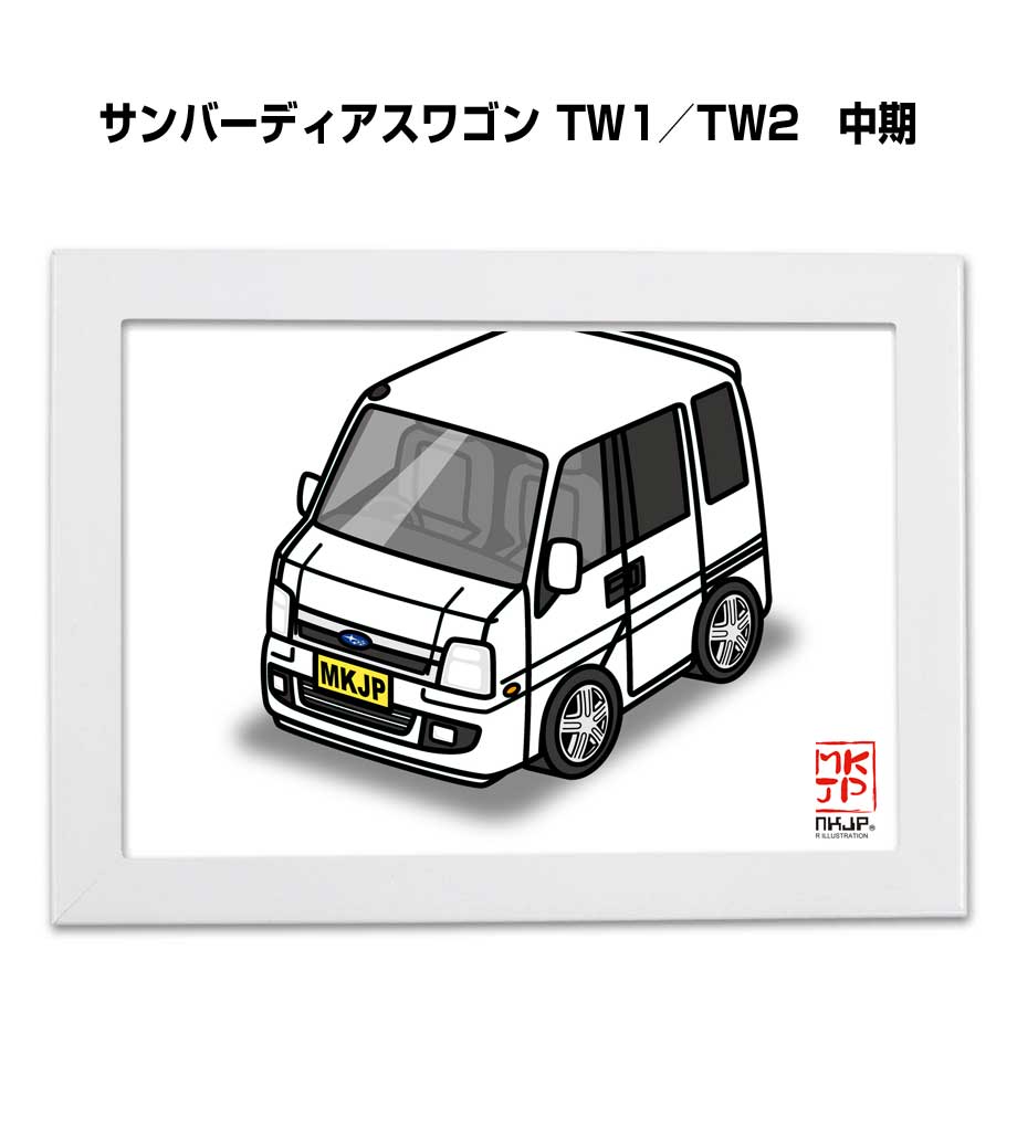 MKJP イラストA5 フレーム付き スバル サンバーディアスワゴン TW1