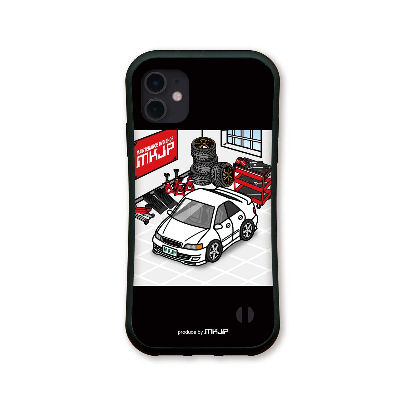 iPhoneグリップケース iPhone各種 車好き チェイサー ツアラーV エアロ