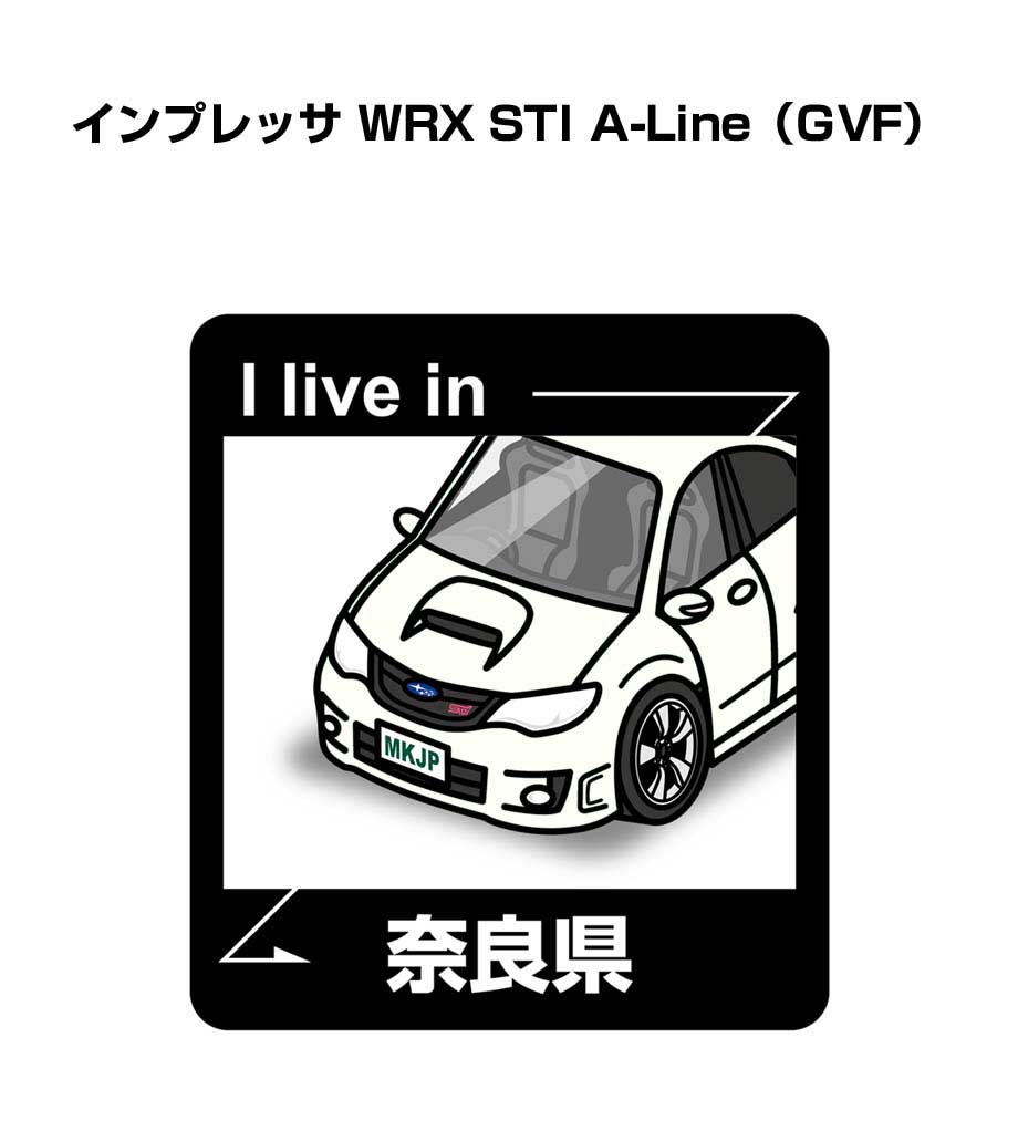 MKJP 在住ステッカー 2枚入り スバル インプレッサ WRX STI A