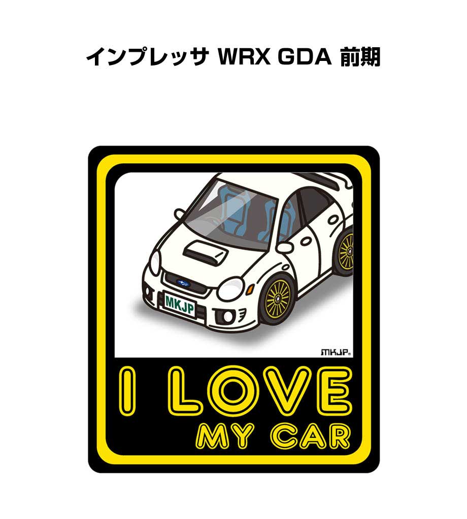 MKJP 在住ステッカー 2枚入り スバル インプレッサ WRX GDA 前期 ゆう