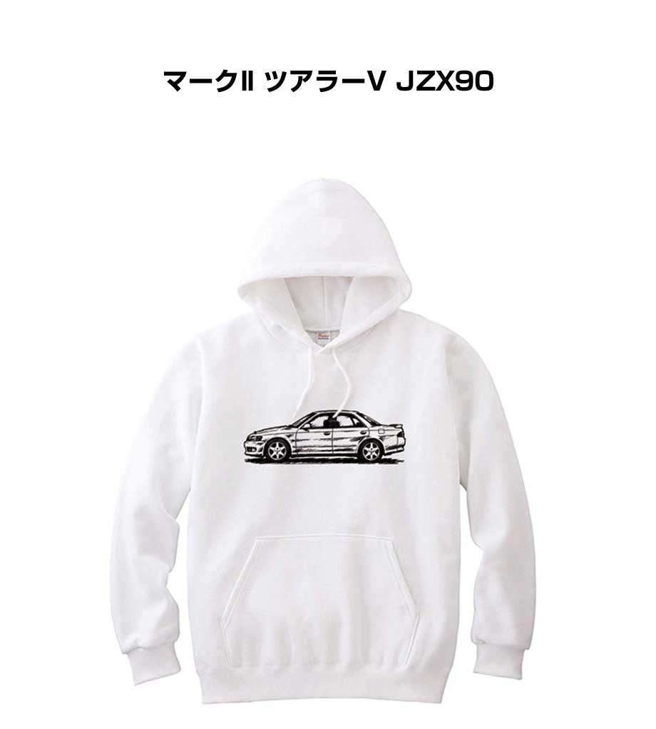 パーカー シルエット 手書き風 デッサン シンプル 車好き プレゼント
