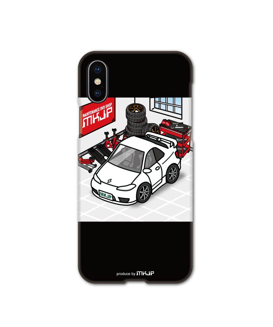 日産シルビアS15 Side.ver国産本革手帳型iPhoneケース spcase-0189_2.jpg