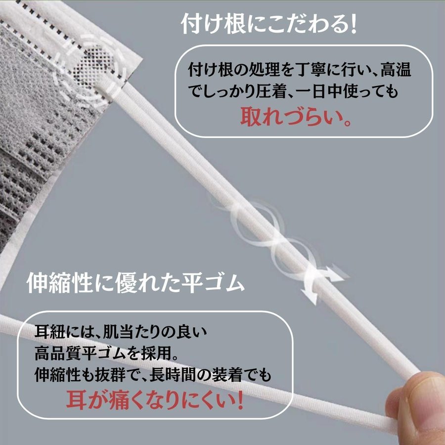 炭マスク 使い捨て 口臭 4層 四層構造 活性炭配合 マスク 50枚入り 不織布 抗菌 防臭 大人用 高品質 活性炭入 花粉症対策 飛沫風邪予防  :34jan20xxxkz06:mkmstore - 通販 - Yahoo!ショッピング