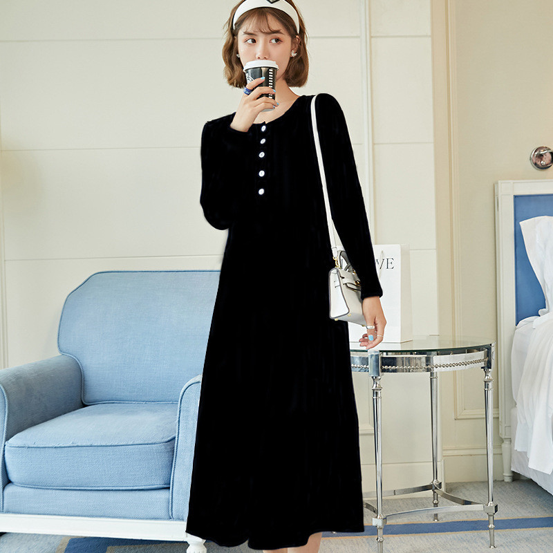 Sale マタニティ ワンピース レディース 妊婦ワンピース マキシ丈ワンピース 妊娠服 マタニティウェア 長袖 春秋 大きいサイズ 結婚式 ドレス Materialworldblog Com