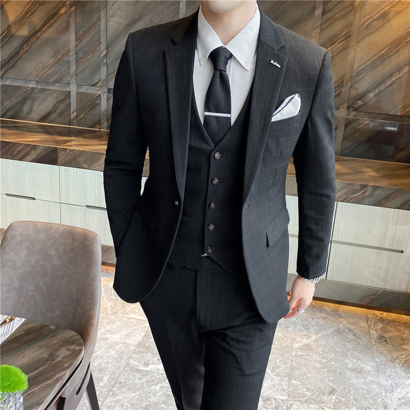 スーツ メンズ スリーピース ビジネススーツ 30代 40代 50代 おしゃれ 秋冬春 ドレススーツ ベスト付き 結婚式 2次会 スリム 紳士服 Hx22feb34ntzxxxf07 Mkmstore 通販 Yahoo ショッピング
