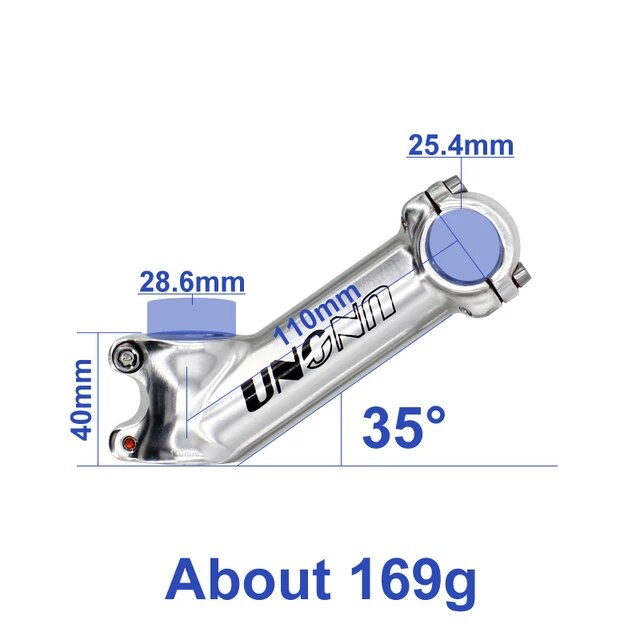 Uno mtb自転車ハンドルステム 35 度 75 90 110 130 ミリメートル 25.4 ミリメートル幹バイクxc午前山ロードバイクサイクリン｜mkshopsjapan｜03