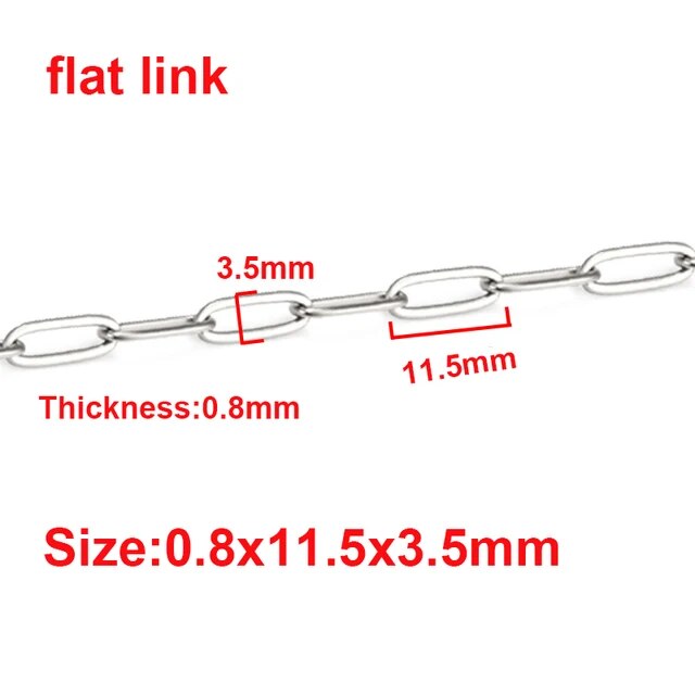 平らな楕円形のステンレススチールチェーン316l,12x4mm,1mm,バルク,DIYブレスレット,ネックレス,ジュエリーアクセサリー｜mkshopsjapan｜05