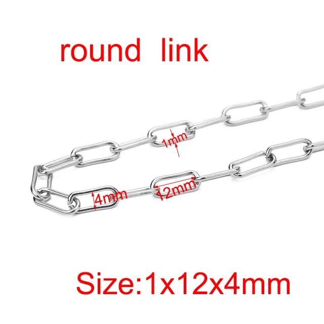 平らな楕円形のステンレススチールチェーン316l,12x4mm,1mm,バルク,DIYブレスレット,ネックレス,ジュエリーアクセサリー｜mkshopsjapan｜07