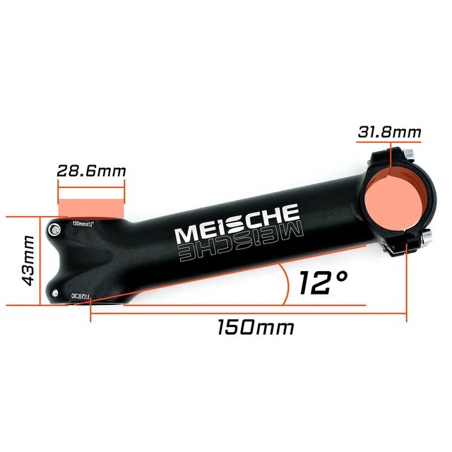 Meische-12度マウンテンバイクステム,150mm,長くて長いcncステム,31.8mm,自転車アクセサリー｜mkshopsjapan｜03