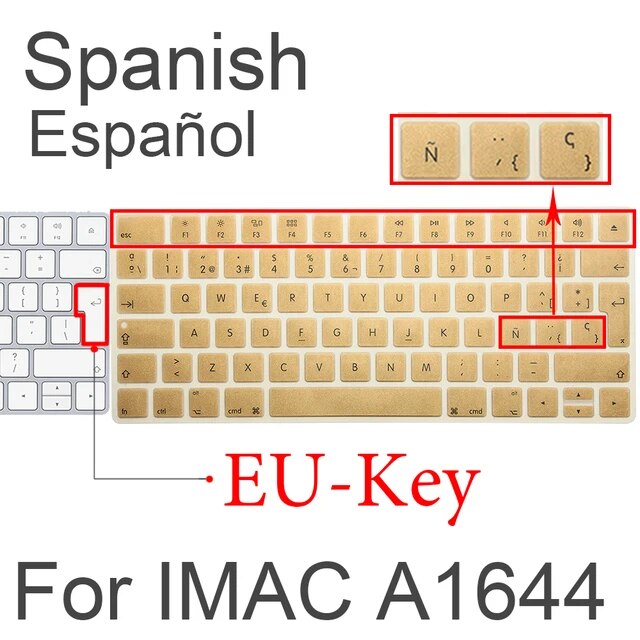 アップルマジックキーボードMLA22B/スペインキーボード保護層シリコン保護カバーワイヤレスA1644 A1314｜mkshopsjapan｜08