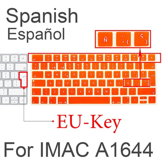 アップルマジックキーボードMLA22B/スペインキーボード保護層シリコン保護カバーワイヤレスA1644 A1314｜mkshopsjapan｜04
