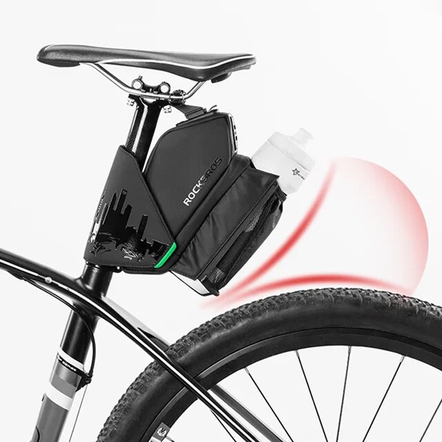 日本限定モデル  Rockbros-自転車サドルバッグ，1.5l，防水，反射型，マウンテンバイクとロードバイク用，ポケットサイズ，自転車アクセサリー