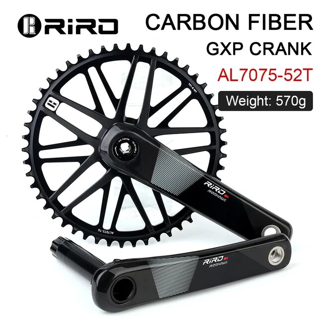 Riro-超軽量カーボンロードバイククランク,11s,12スピード,170mmスプロケット,46 t,48 t,50 t,52t,gxp,シングル,ダ