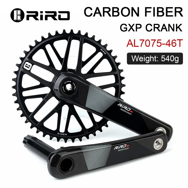 Riro-超軽量カーボンロードバイククランク,11s,12スピード,170mmスプロケット,46 t,48 t,50 t,52t,gxp,シングル,ダ