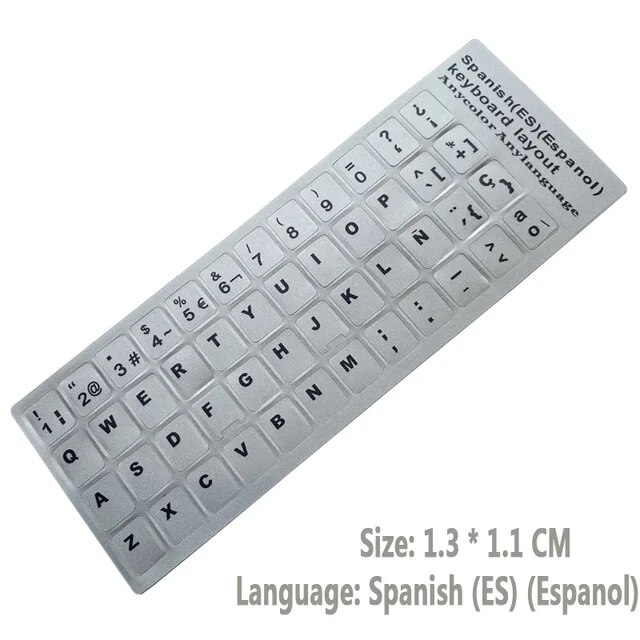 コンピューター用のスペイン語の言語ステッカー,8種類のキーボードステッカー,アルファベットの文字,ボタン,ラップトップアクセサリー｜mkshopsjapan｜02