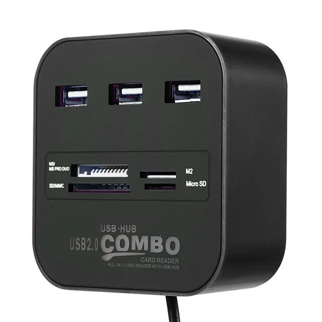 Erilles-PC,ラップトップ用のUSBハブ,タブレット,コンピューター用の3ポートアダプターを備えた高速マイクロSDカードリーダー,2.0｜mkshopsjapan｜02