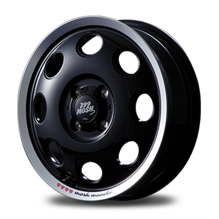 業販品 YOKOHAMA iceGUARD7 IG70 155/65R14 75Q 299 MOSH Maneki Kuro 14インチ 4.5J+45 4H-100 冬用 4本