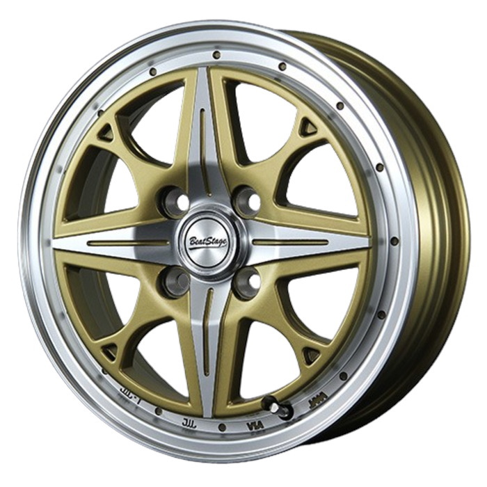 業販品 DUNLOP WINTER MAXX WM02 155/55R14 69Q BeatStage NS-C クラシックゴールド 14インチ 4.5J+45 4H-100 冬用 4本