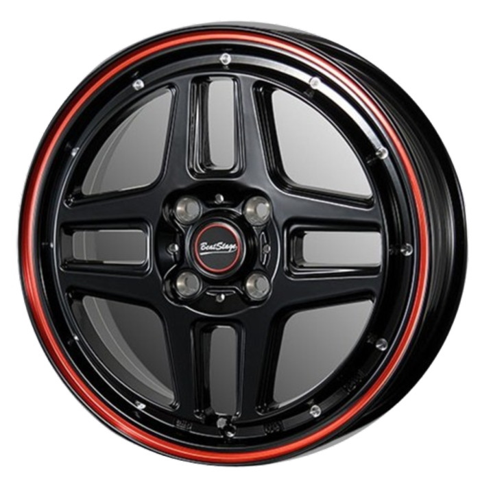 業販品 TOYO CELSIUS 155/65R14 75T BeatStage WT-C ブラックレッドライン 14インチ 4.5J+45 4H-100 夏用 4本
