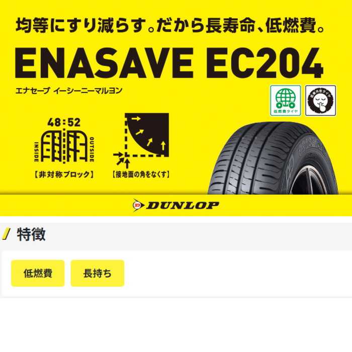 業販品 [個人宅-配送不可] 18インチ 225/50R18 95V DUNLOP