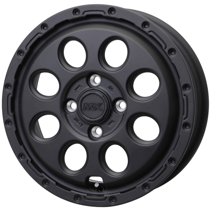 新品 ホイール 4本 正規品 14インチ 4.5J+50 4H-100 MADCROSS RECON マットブラック [マッドクロス リーコン]
