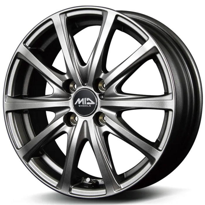 新品 ホイール 4本 15インチ 5.5J+45 4H-100 MID WHEELES V25