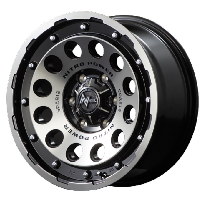 業販品 DUNLOP WINTER MAXX SJ8+ 205/70R15 96Q NITRO POWER H12 SHOTGUN ブラッククリア/マシニング 15インチ 6J+33 6H-139.7 冬用 4本