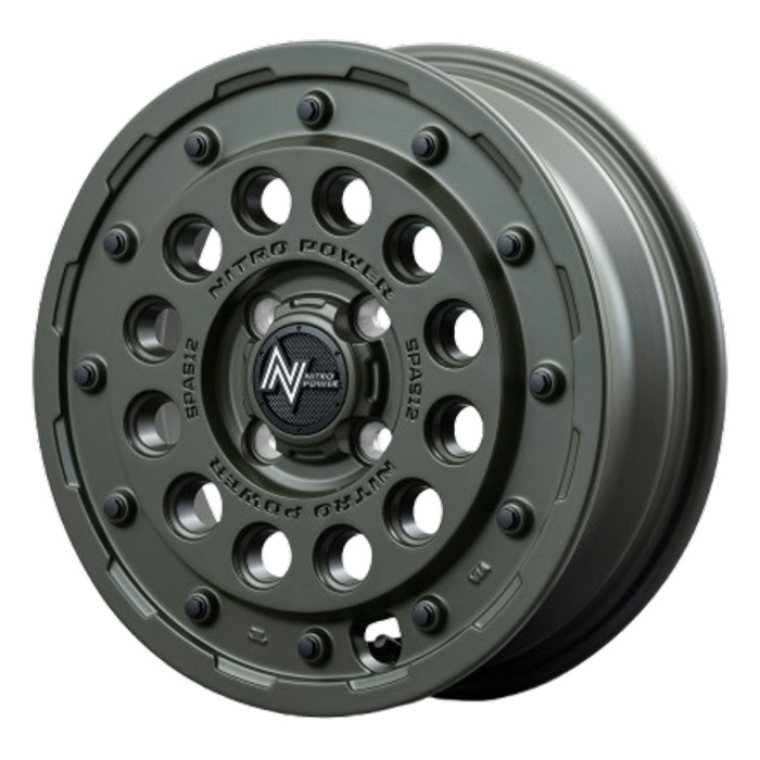 業販品 YOKOHAMA iceGUARD7 IG70 155/65R14 75Q NITRO POWER H12 SHOTGUN TE セミグロスODグリーン 14インチ 4.5J+45 4H-100 冬用 4本