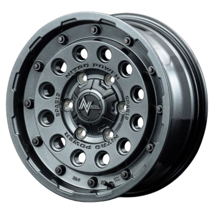 業販品 BRIDGESTONE BLIZZAK DM-V2 195/80R15 96Q NITRO POWER H12 SHOTGUN TACTICAL EDITION GMSI 15インチ 6J+33 6H-139.7 冬用 4本