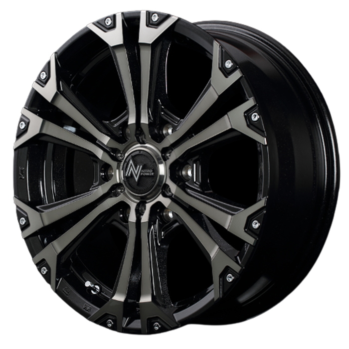 業販品 BRIDGESTONE BLIZZAK DM-V1 215/65R16 98Q NITRO POWER JAVELIN ブラックPOブラッククリア 16インチ 6.5J+38 6H-139.7 冬用 4本