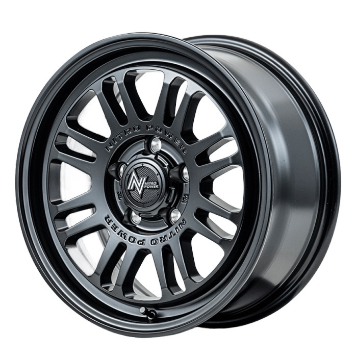 業販品 DUNLOP WINTER MAXX WM02 195/65R16 92Q NITRO POWER M16 ASSAULT セミグロスブラック 16インチ 7J+40 5H-114.3 冬用 4本