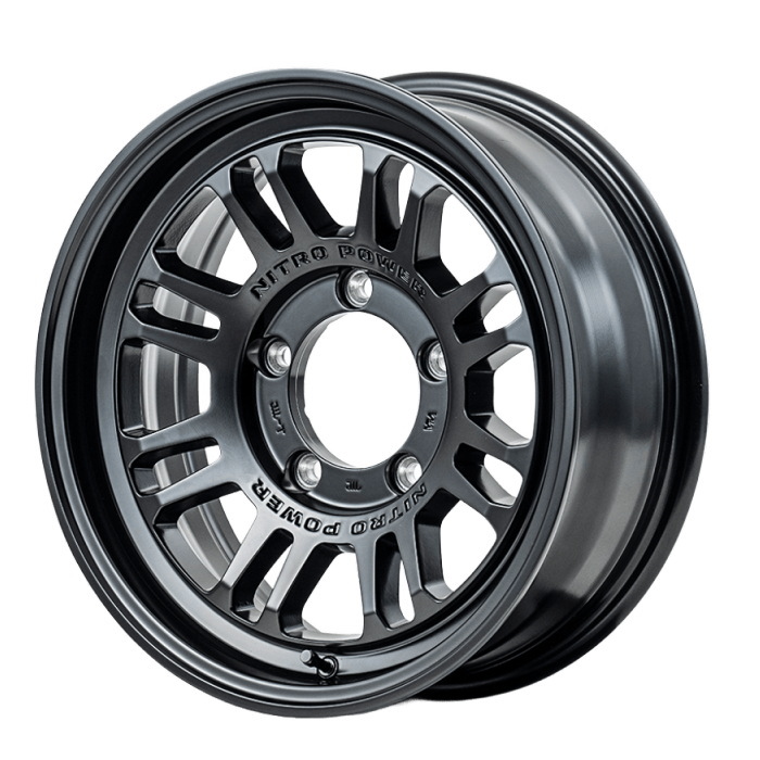 業販品 BRIDGESTONE BLIZZAK DM-Z3 205/80R16 100Q  NITRO POWER M16 ASSAULT セミグロスブラック 16インチ 6J-5 5H-139.7 冬用 4本